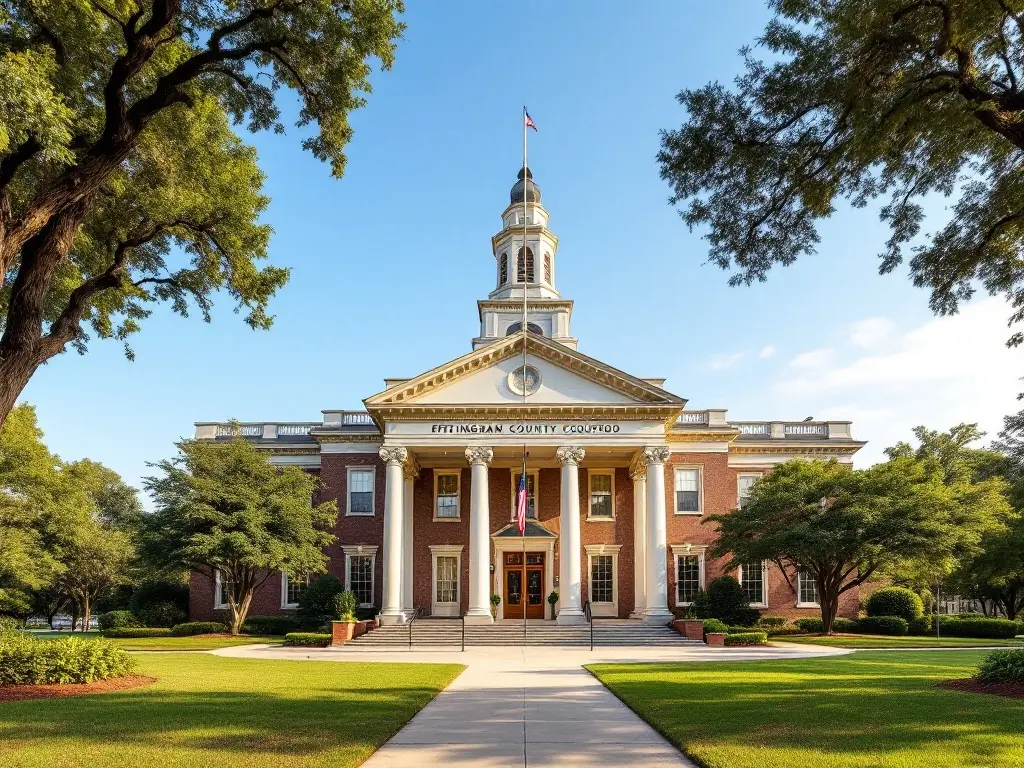 Effingham County Courthouse in Springfield Georgia civic landmark