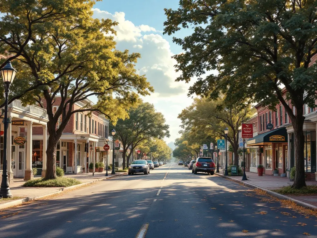 Downtown Guyton Georgia historic Main Street scene